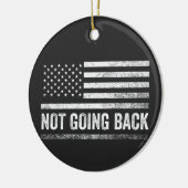 We gaan niet terug Harris Walz Verkiezing Keramisch Ornament (Links)