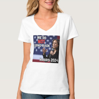 We gaan niet terug Kamala Harris 2024 Foto T-shirt