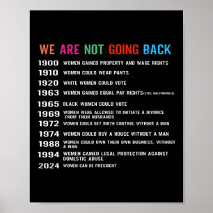 We gaan niet terug naar het stemrecht poster