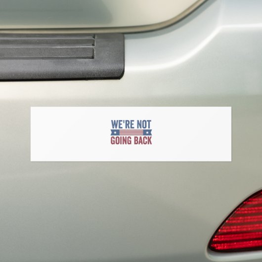 We gaan niet terug Verkiezing Kamala Harris Bumpersticker (Op auto)