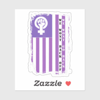 We gaan niet terug. We gaan niet terug naar Vrouw  Sticker