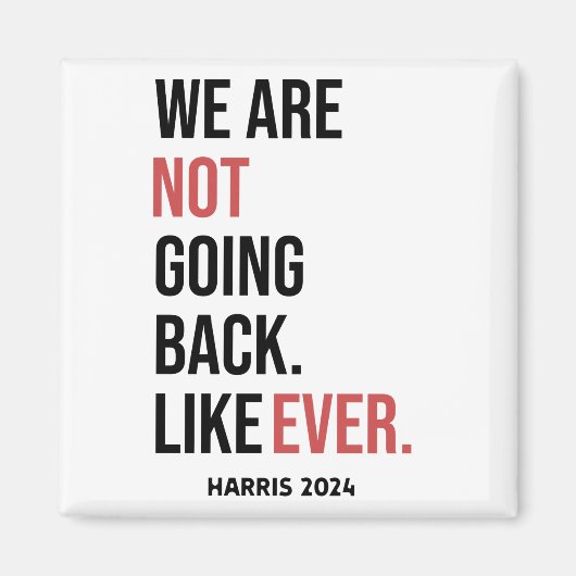 We gaan nooit meer terug, stem op Harris Magneet (Voorkant)