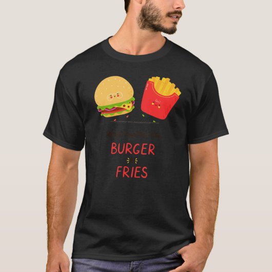 We gaan samen als Burger en Fries Friendship Day T-shirt (Voorkant)