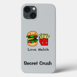 We gaan samen als burger en frieten gepersonalisee iPhone 13 hoesje