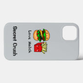 We gaan samen als burger en frieten gepersonalisee Case-Mate iPhone case (Achterkant (horizontaal))