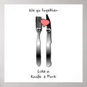 We gaan samen als een mes en vork poster (Voorkant)