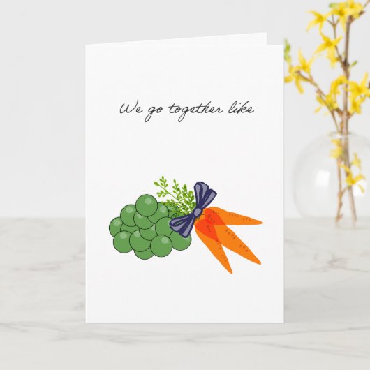 We gaan samen als erwten en wortelen kaart (Gele Bloem)