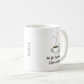 We gaan samen als koffie en donuts Valentijns Koffiemok (Voorkant rechts)