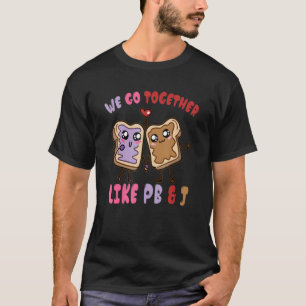 We gaan samen als PB & J Pindakaas en jam T-shirt
