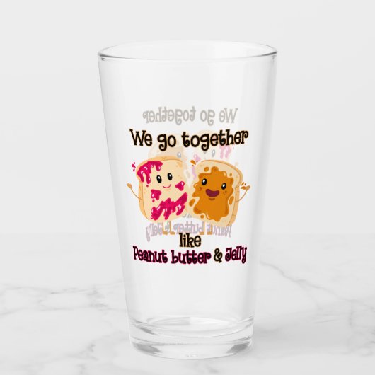 We gaan samen als pindakaas en jelly glas (Voorkant)