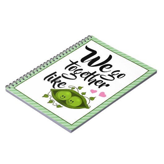 We gaan samen als twee erwten in een peul notitieboek (Linkerzijde)