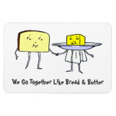 We gaan samen Brood en Boter Kunst Magneet (Horizontaal)