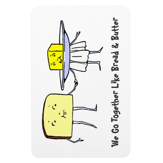 We gaan samen Brood en Boter Kunst Magneet (Verticaal)