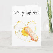 We gaan samen Spek Ei liefde Valentijnsdag Kaart (Voorkant)