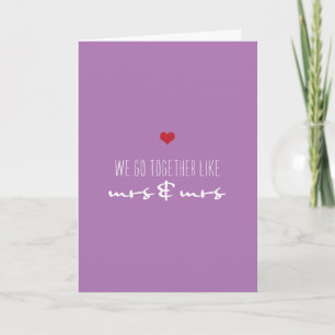 We gaan samen zoals mevrouw en mevrouw Valentijn o Feestdagen Kaart