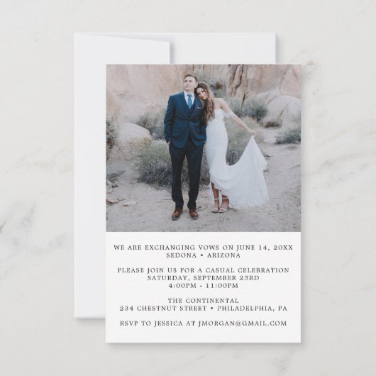 We Gaan Stiekem Trouwen Aankondiging Uitnodiging (Achterkant)