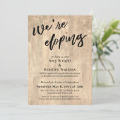 We Gaan Stiekem Trouwen Handgeschreven Lettertype  Kaart (Staand voorkant)