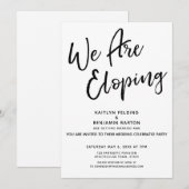 We Gaan Stiekem Trouwen Moderne Informele Bruiloft Kaart (Voorkant / Achterkant)