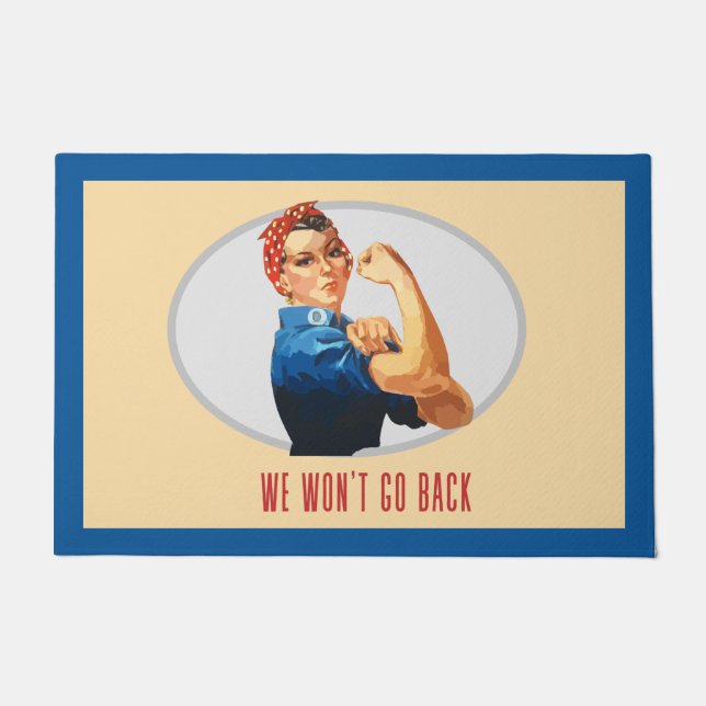 We gaan terug naar Rosie Riveter Deurmat (Voorkant)
