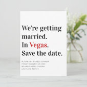 We Gaan Trouwen Las Vegas Trouwdatum Save The Date (Staand voorkant)