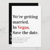 We Gaan Trouwen Las Vegas Trouwdatum Save The Date (Voorkant / Achterkant)