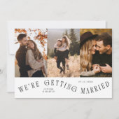 We Gaan Trouwen Multi Foto Wit Save The Date (Voorkant)