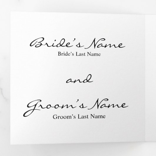 “We gaan trouwen!” Trouwkaart drievoudig vouwbaar Drieluik Kaart (Binnenzijde eerst)