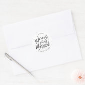 We Gaan Trouwen | Zwart en Wit Script  Ronde Sticker (Envelop)