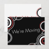 We gaan verhuizen - Rood & Zwart Aankondigingskaart (Voorkant / Achterkant)