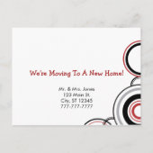 We gaan verhuizen - Rood & Zwart Aankondigingskaart (Achterkant)
