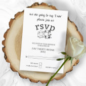 We gaan zeggen ik moo RSVP bruiloft