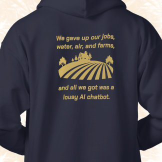 We gaven onze banen, lucht water, boerderijen AI c Hoodie