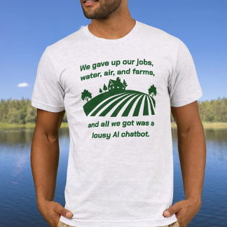 We gaven onze banen, lucht water, boerderijen AI c T-shirt