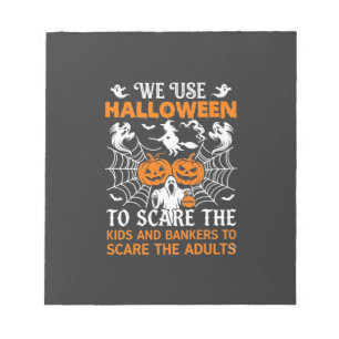 We Gebruiken Halloween Angst Geest Pompoenen Heks Notitieblok