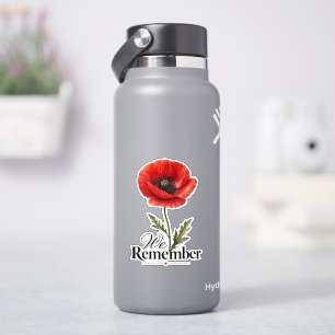 We Gedenken – Rode Klaproos Herdenkingsdag Tributo Sticker