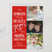 We geloven dat 100% vakantiefotokaart bedankkaart (Voorkant / Achterkant)