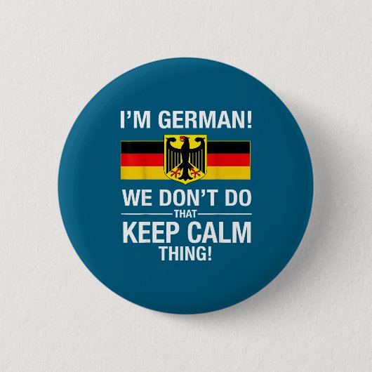 We German Don' Keep Calm Ronde Button 5,7 Cm (Voorkant)