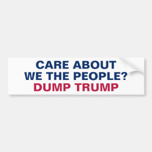 We geven om het volk dat Trump dumpt Bumpersticker