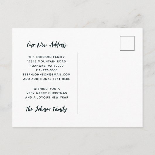 We gingen naar ons Happy Place Holiday New Address Aankondigingskaart (Achterkant)