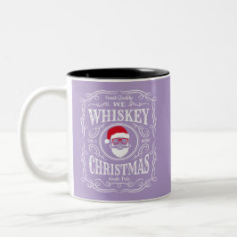 We gooien jullie een prettige kerst. tweekleurige koffiemok