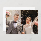 We got married announcement  briefkaart (Voorkant / Achterkant)