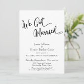 We Got Married Bruiloftsfeest, Gouden Confetti Kaart (Staand voorkant)