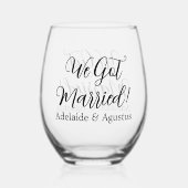 We Got Married Drinkware Set Wijnglas Zonder Voet (Achterkant)