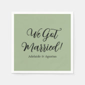 We Got Married Green Wedding Reception  Servet (Voorkant)