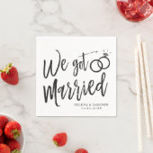 We Got Married Post-Nuptial Party Script Lettering Servet (Insitu)
