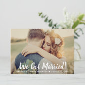 We Got Married Script Foto Bruiloft Aankondiging (Staand voorkant)