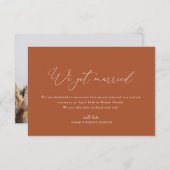 We Got Married script huwelijksaankondiging Bedankkaart (Voorkant / Achterkant)