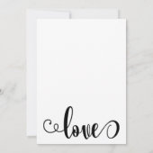 We Got Married Zwart Wit Feest Only Kaart (Achterkant)