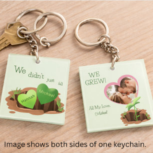 We Grew Love Gepersonaliseerde Foto Valentijn Sleutelhanger