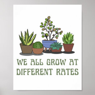 we groeien allemaal in verschillende snelheden kle poster